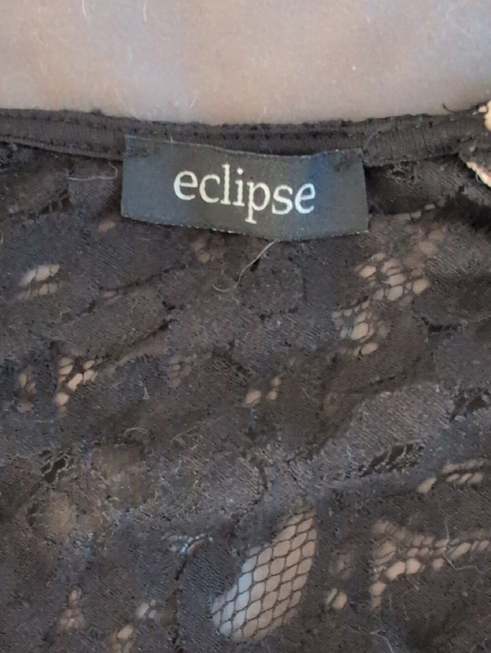 Eclipse Black Lace-Trim Wrap Mini Dress - Picture 6 of 6